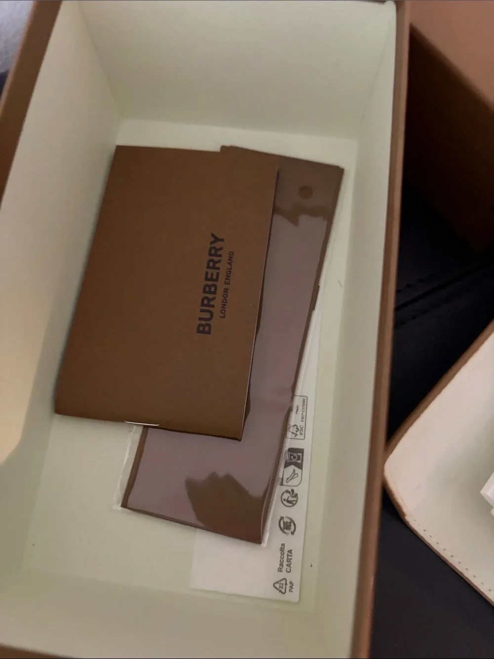 Burberry Brown Leather Long Card Holder Wallet